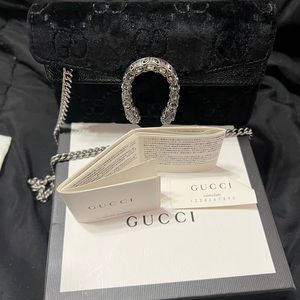 COPY - GUCCI Dionysus suede crystal super mini bag